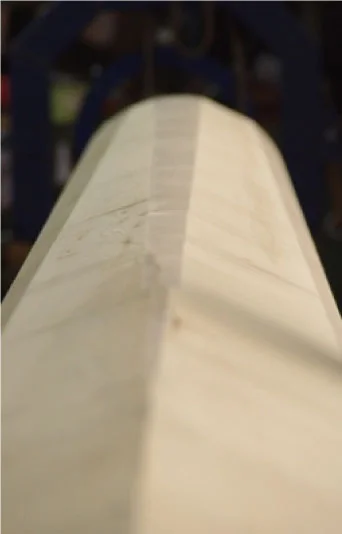  テーパー加工の様子